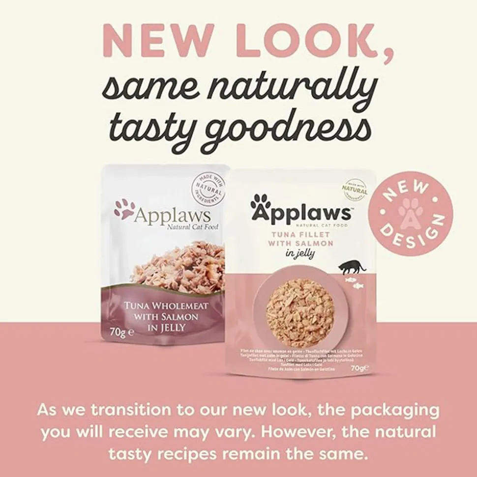Applaws Natural Cat 55% Tuna with 7% Salmon in Jelly Wet Cat Food - 70 g