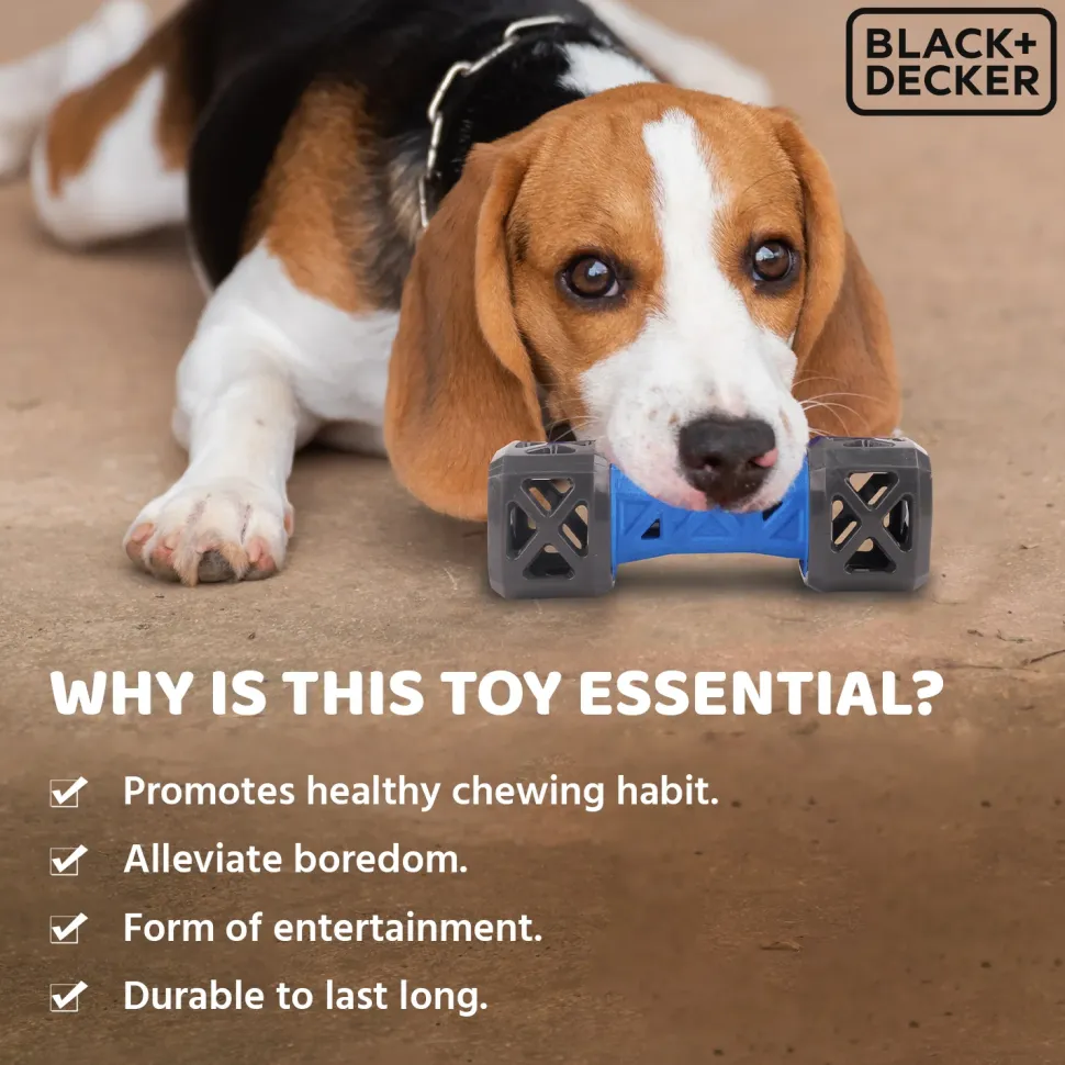Black+Decker Treat Leak Floatable Dumbbell Interactive Toy For Dog