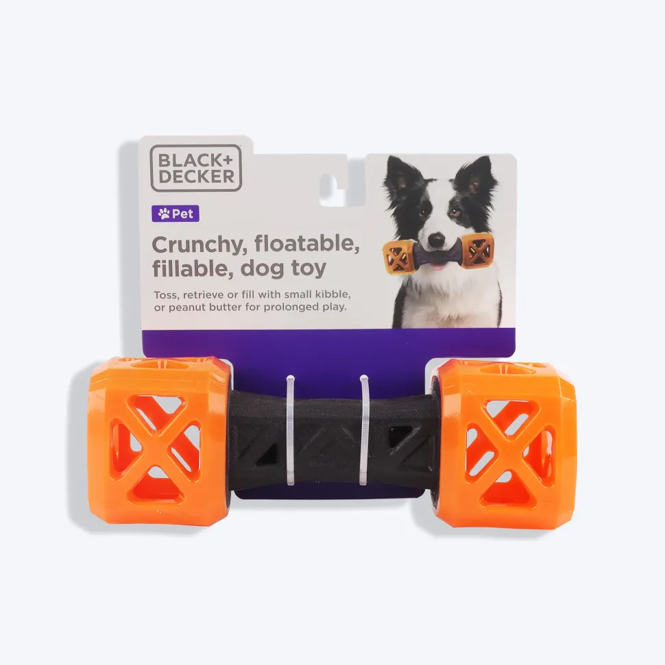 Black+Decker Treat Leak Floatable Dumbbell Interactive Toy For Dog