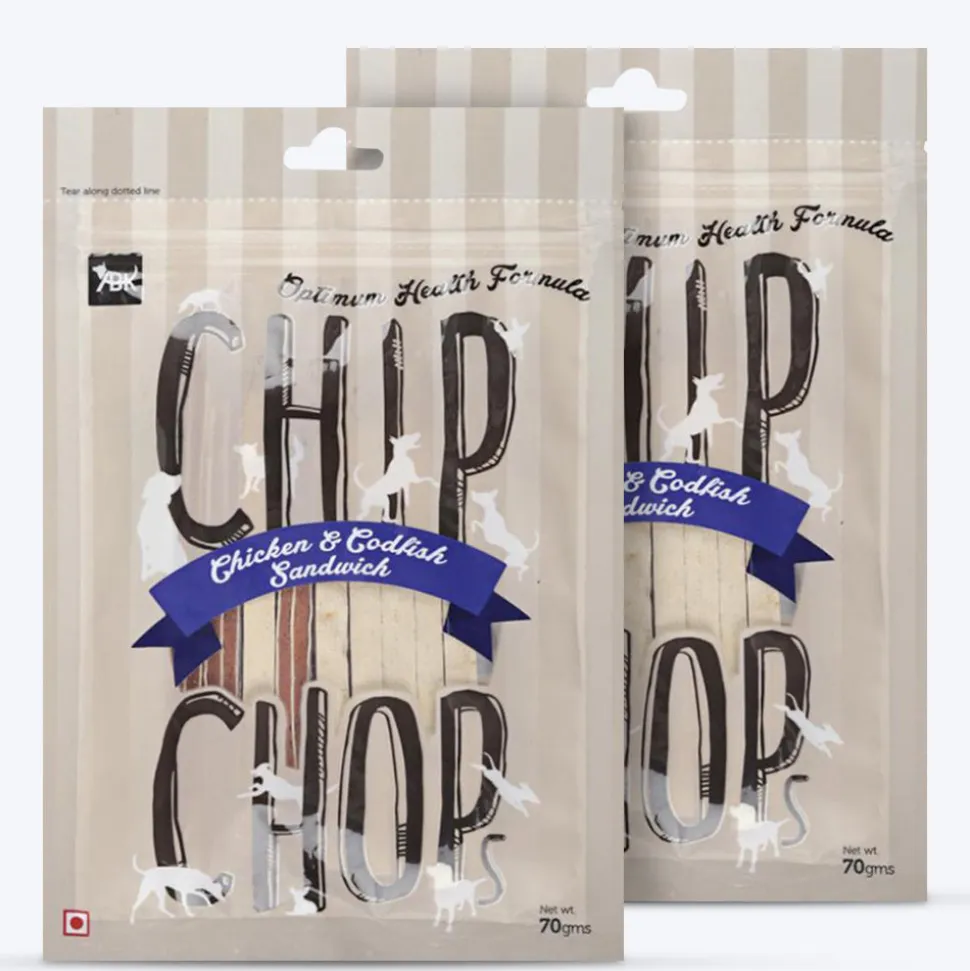 Chip Chops Chicken & Codfish Sandwich Treats For Dog