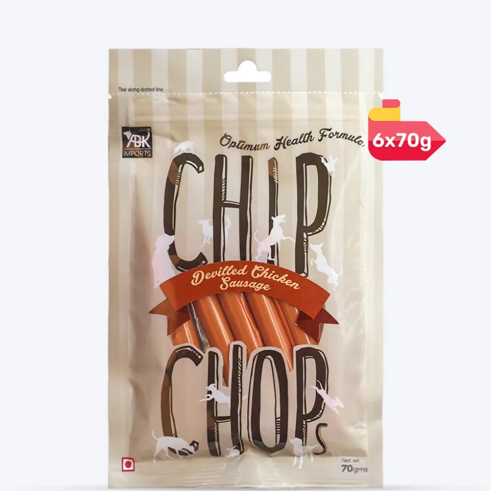 Chip Chops Devilled Chicken Sausage Treats For Dog - 70 g