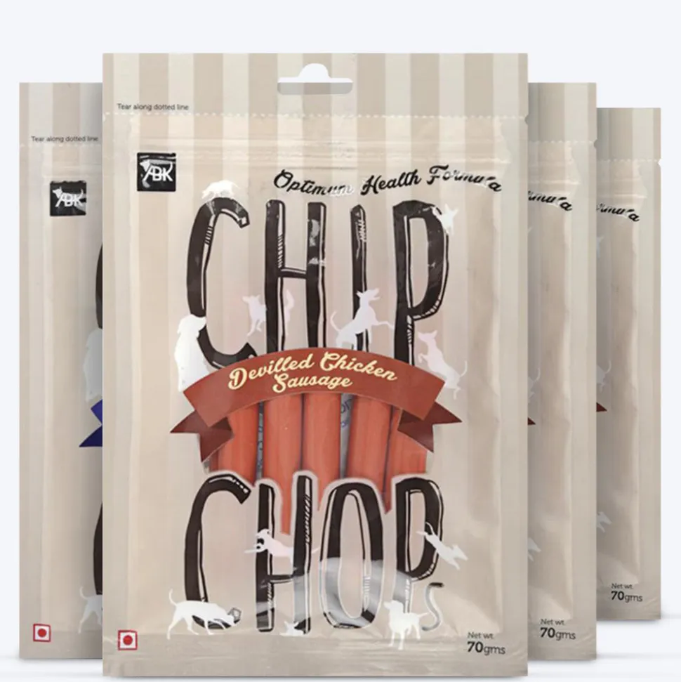 Chip Chops Devilled Chicken Sausage Treats For Dog - 70 g