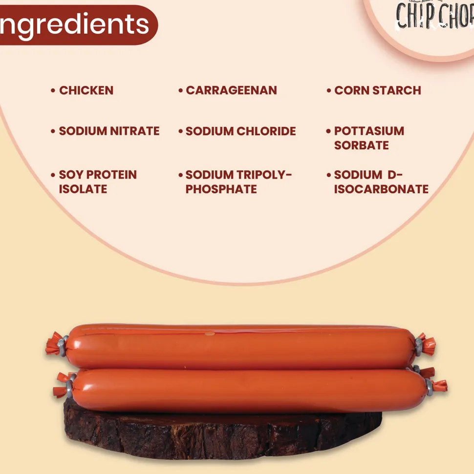 Chip Chops Devilled Chicken Sausage Treats For Dog - 70 g