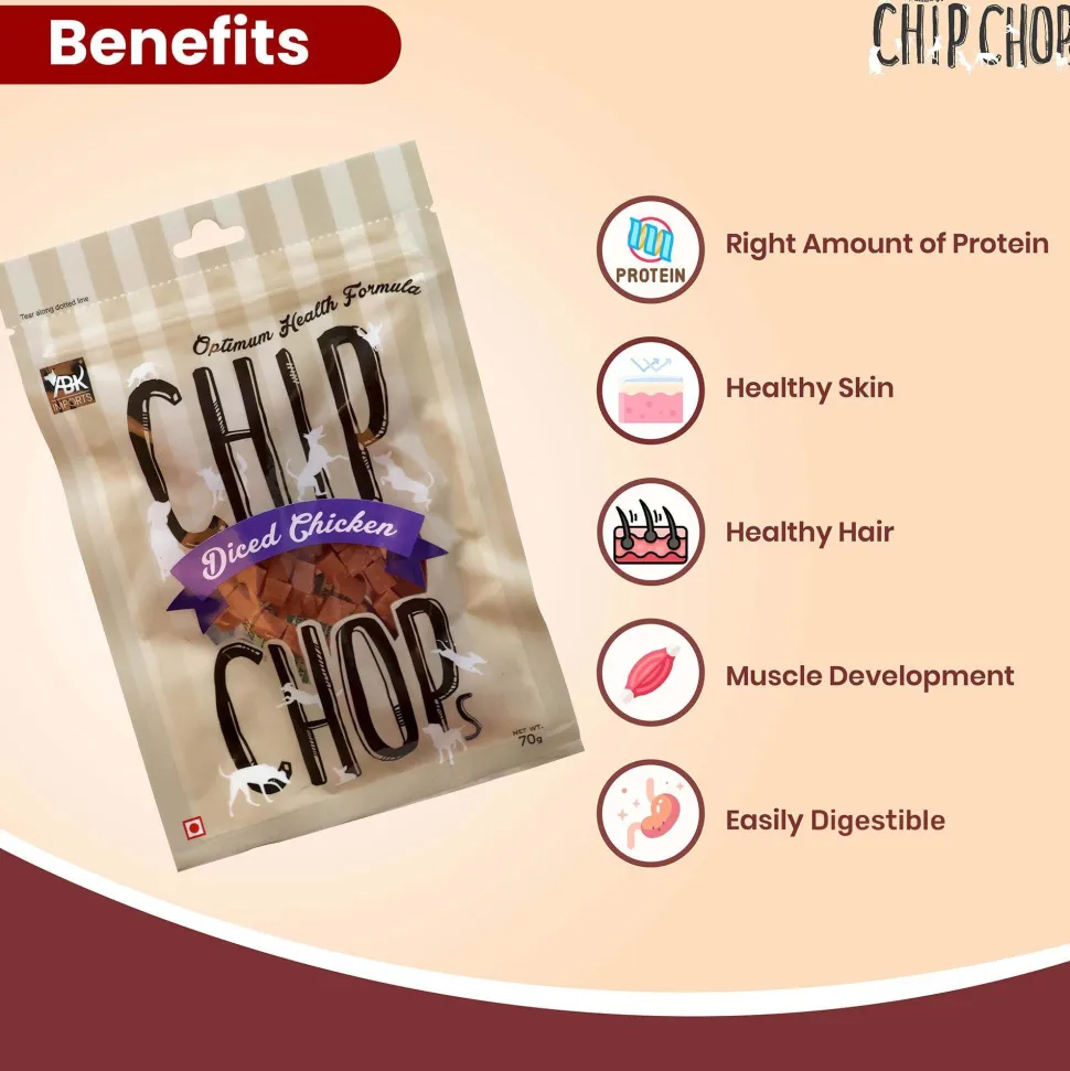 Chip Chops Diced Chicken Treats For Dog