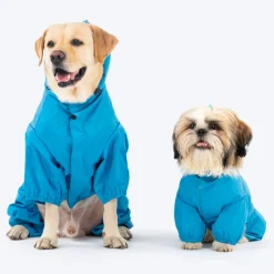 Dash Dog Puddle Jumper Full Coverage Raincoat For Dog - Electric Blue