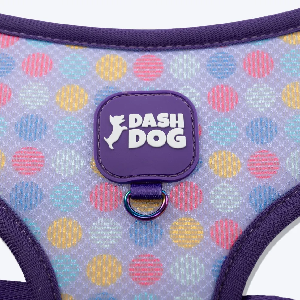 Dash Dog Circle Double Harness - Aqua Blue & Lavender