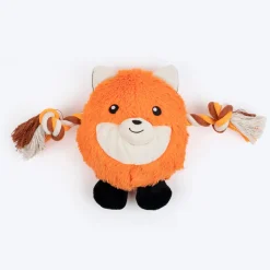 Dash Dog Clever Fox Squeaky Plush Toy For Dog - Orange