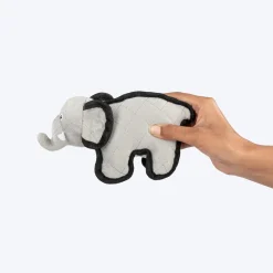 Dash Dog Crinkly Elephant Plush Toy for Dog - Grey