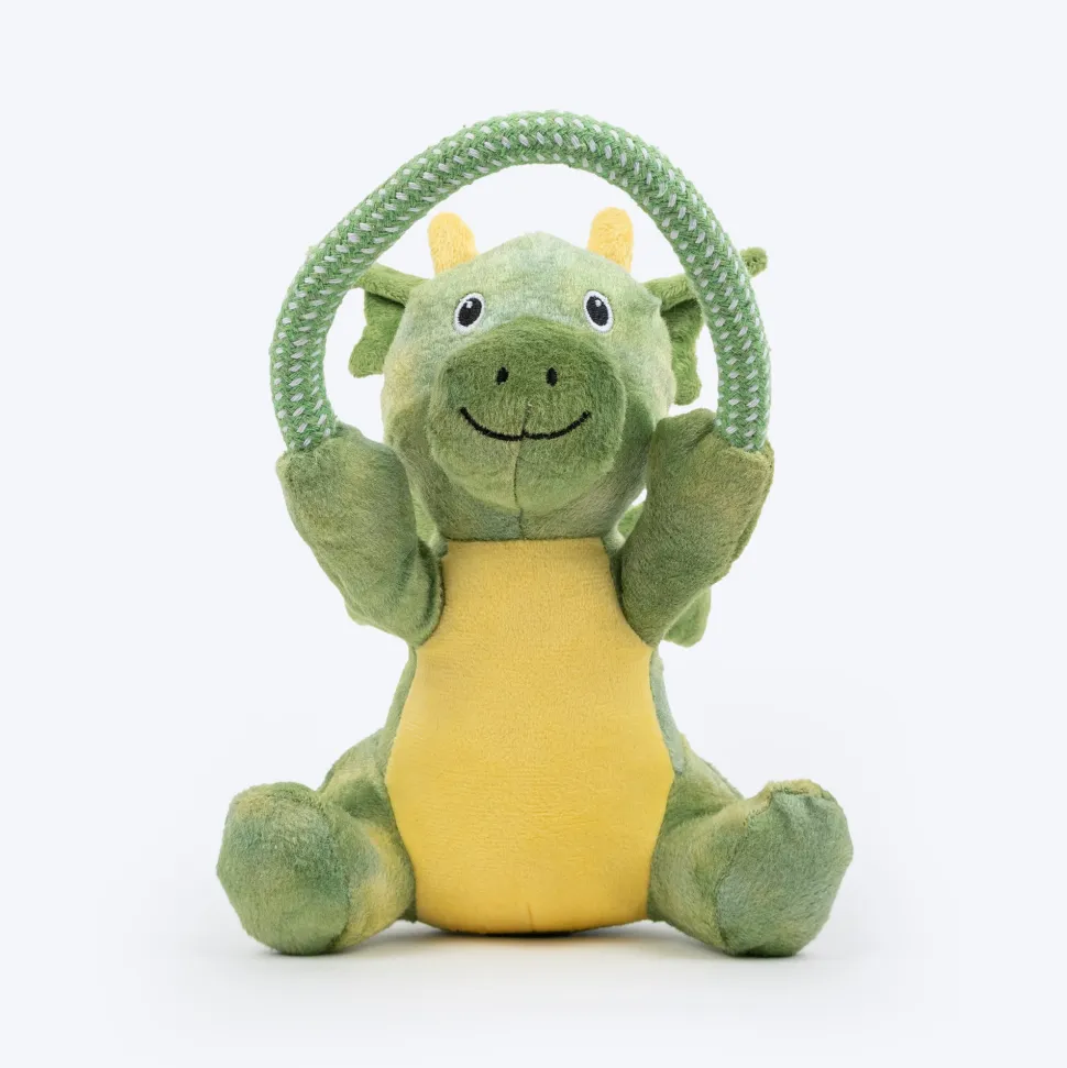 Dash Dog Dino Squeaky-Saurus Plush Toy For Dog - Green