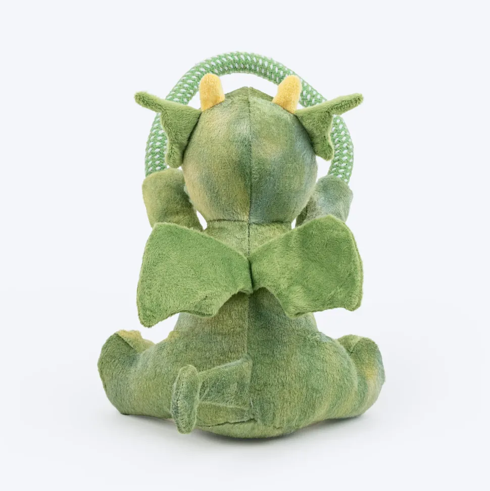 Dash Dog Dino Squeaky-Saurus Plush Toy For Dog - Green