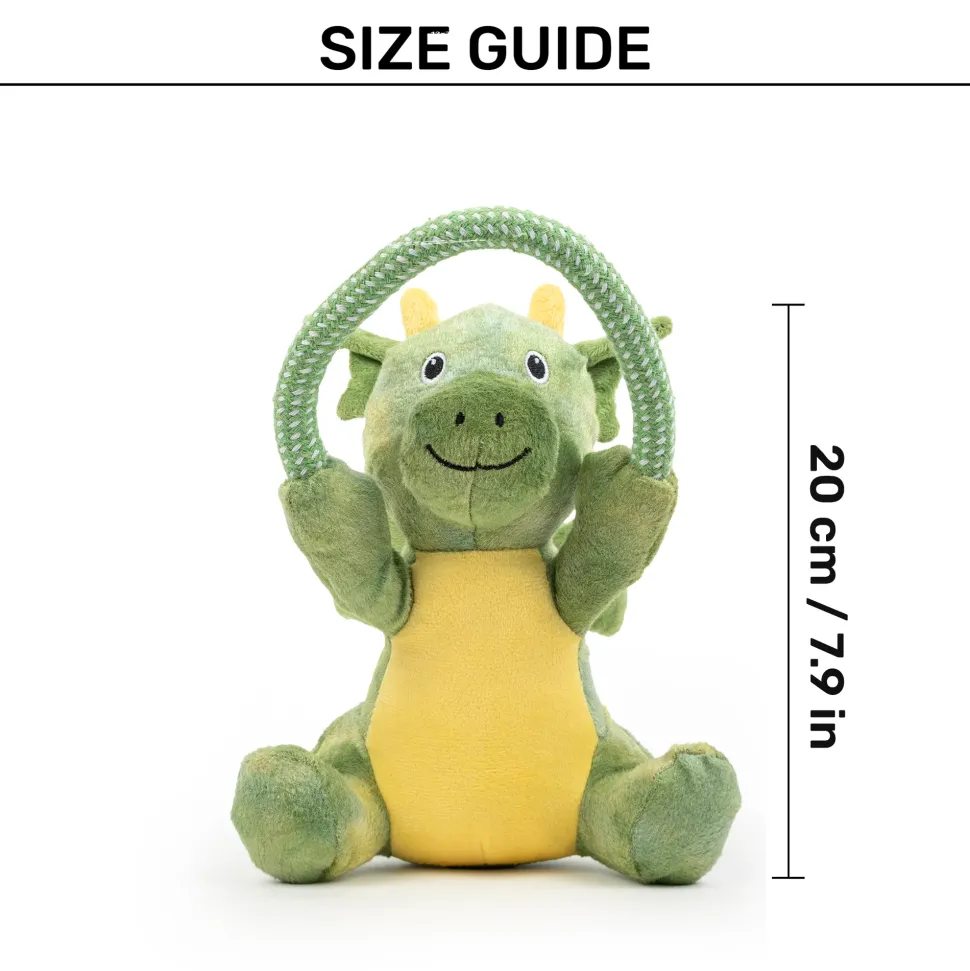 Dash Dog Dino Squeaky-Saurus Plush Toy For Dog - Green