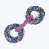 Dash Dog Double Donut Bungee Rope Toy For Dog - Blue