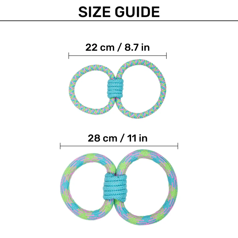 Dash Dog Double Tugger Rope Toy For Dog - Multicolor