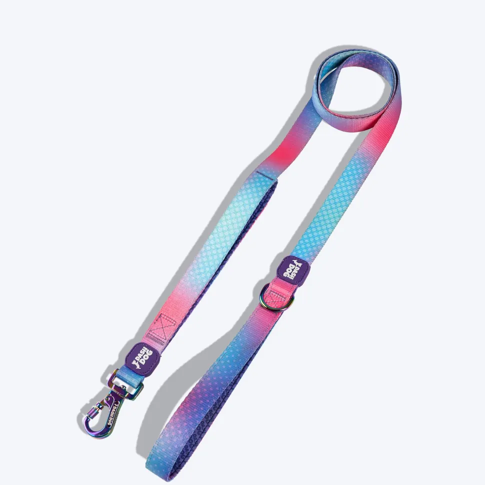 Dash Dog Flow Printed Leash - Pink & Aqua Blue