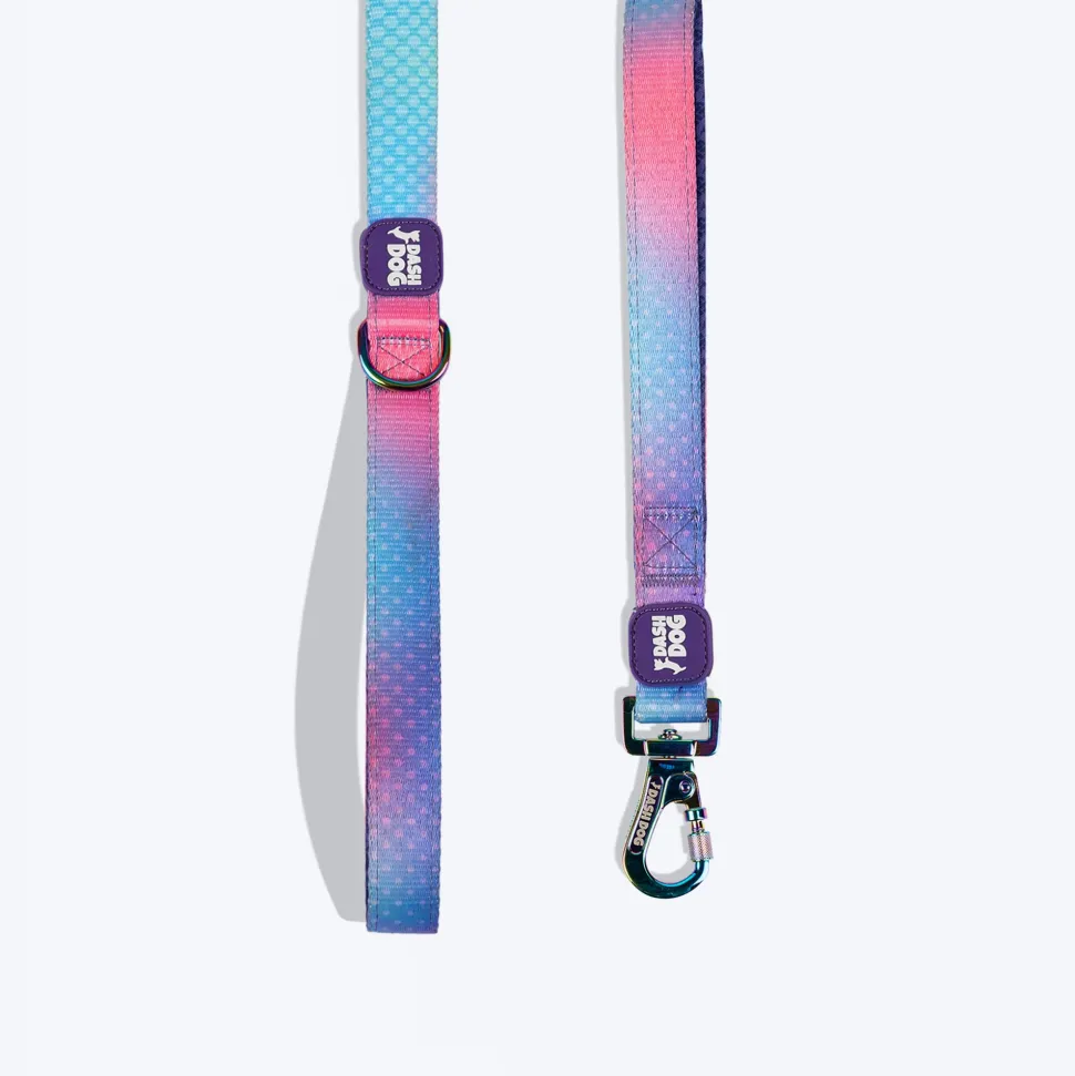 Dash Dog Flow Printed Leash - Pink & Aqua Blue