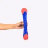 Dash Dog Groovy Grip Chew Toy For Dog - Blue & Red