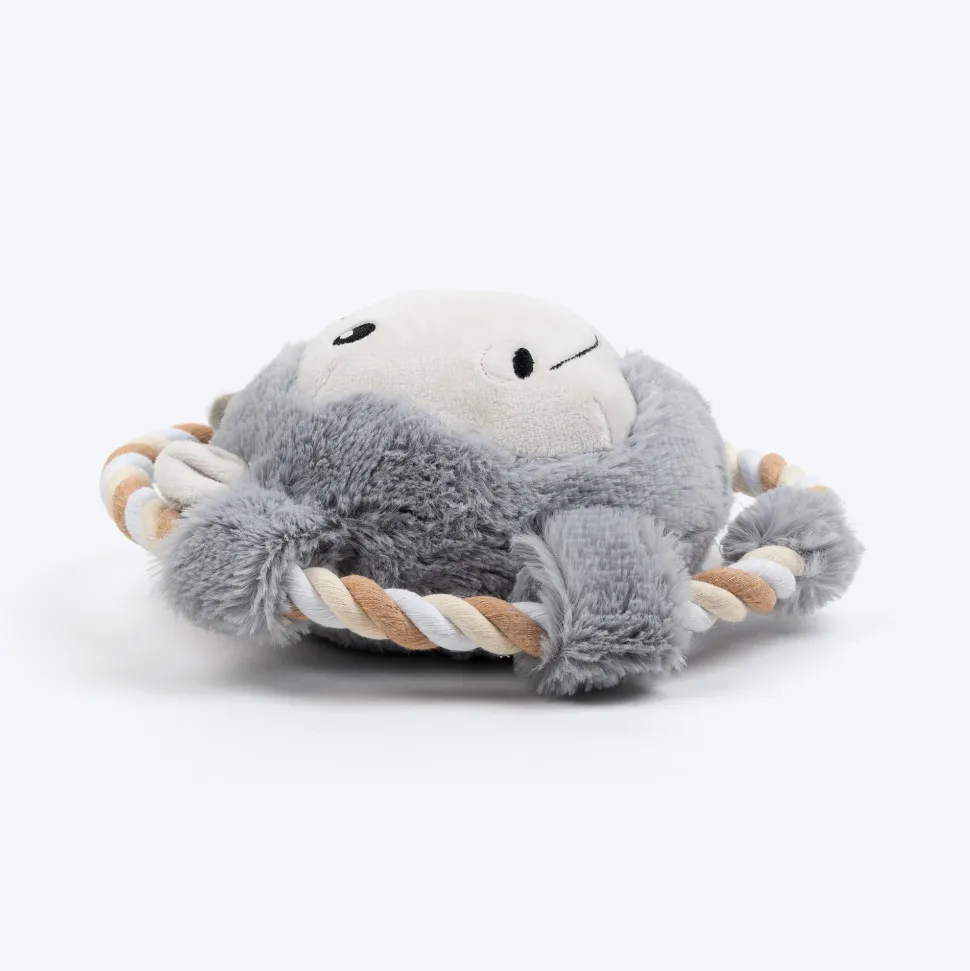 Dash Dog Happy Hippo Squeaky Plush Toy For Dog - Grey