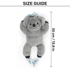 Dash Dog Kuddly Koala Squeaky Plush Toy For Dog - Grey