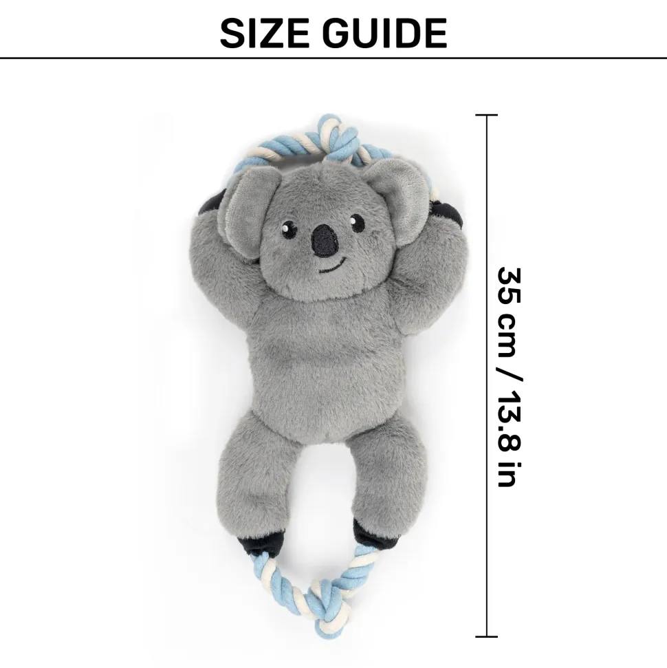 Dash Dog Kuddly Koala Squeaky Plush Toy For Dog - Grey