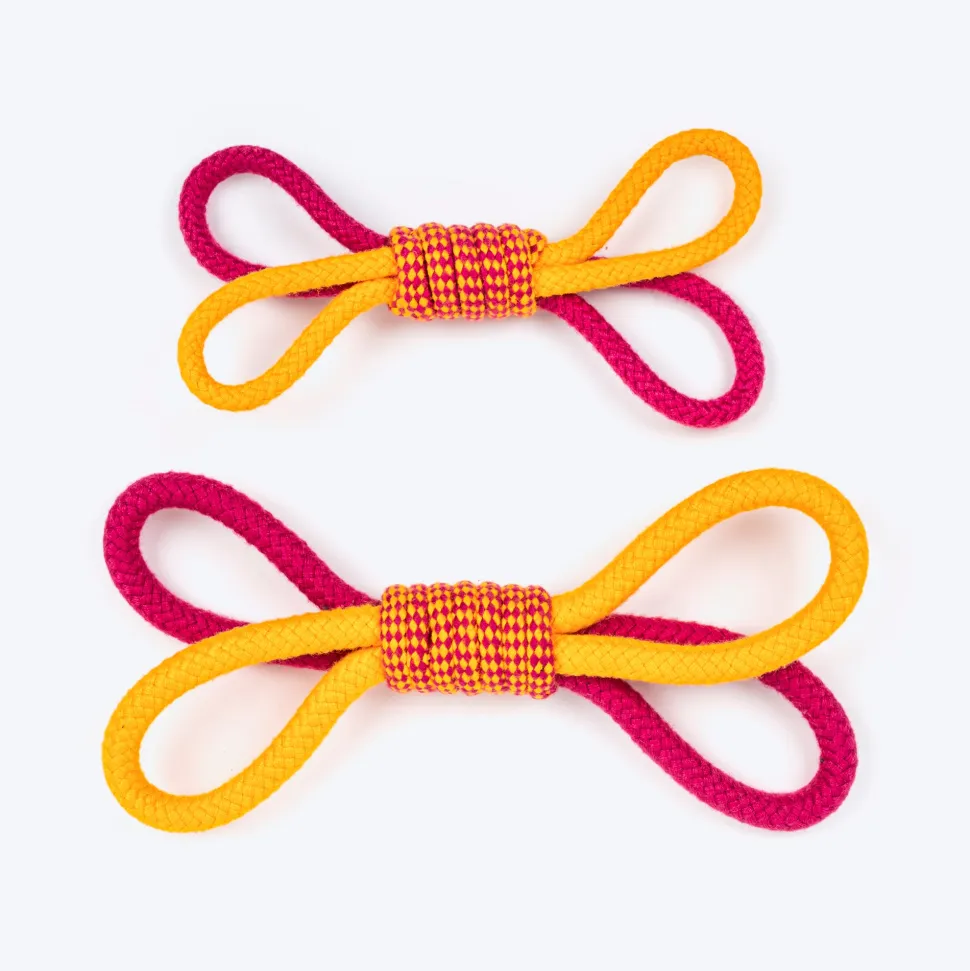 Dash Dog Loopster Rope Toy For Dog - Pink & Orange