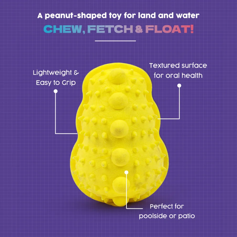 Dash Dog Mello-Yello Peanut Toy For Dog - Yellow