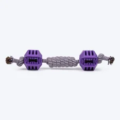 Dash Dog Mini Barbell Rope Toy For Dog - Purple