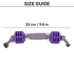 Dash Dog Mini Barbell Rope Toy For Dog - Purple