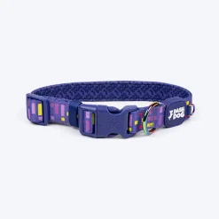 Dash Dog Pixel Padded Collar For Dog - Purple