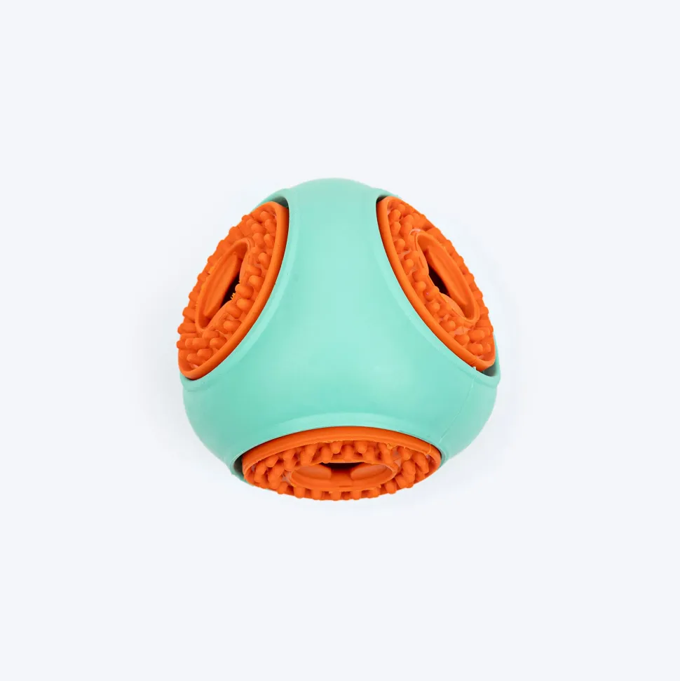 Dash Dog Quadrafun Chew Toy For Dog - Blue & Orange