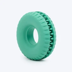 Dash Dog Roll & Chew Tyre Toy For Dog - Teal