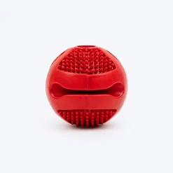 Dash Dog Spikey Snacker Chew Ball Dog Toy - Red