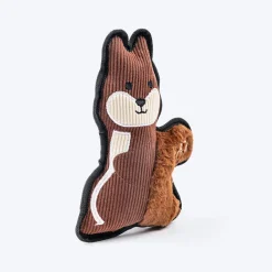 Dash Dog Squeaky Squirrel Plush Toy for Dog - Brown