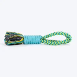 Dash Dog Toss 'n Twirl Rope Toy For Dog - Blue & Yellow