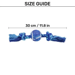 Dash Dog Toss & Tug Rope Toy For Dog - Navy Blue & Turquoise