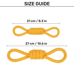 Dash Dog Tugster Rope Toy For Dog - Yellow & Orange