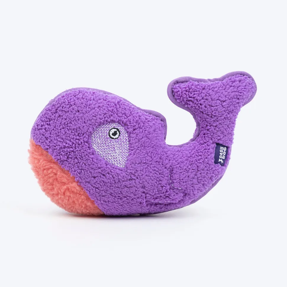 Dash Dog Wowie The Whale Squeaky Plush Toy For Dog - Purple
