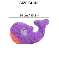 Dash Dog Wowie The Whale Squeaky Plush Toy For Dog - Purple