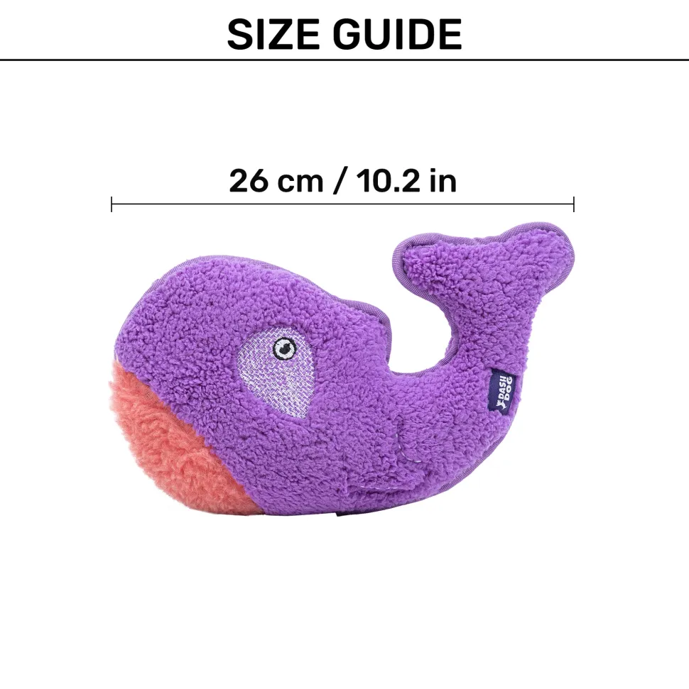 Dash Dog Wowie The Whale Squeaky Plush Toy For Dog - Purple