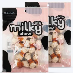 Dogaholic Milky Chew Bone Style Chicken Treat For Dog - 140 g (10 Pcs)