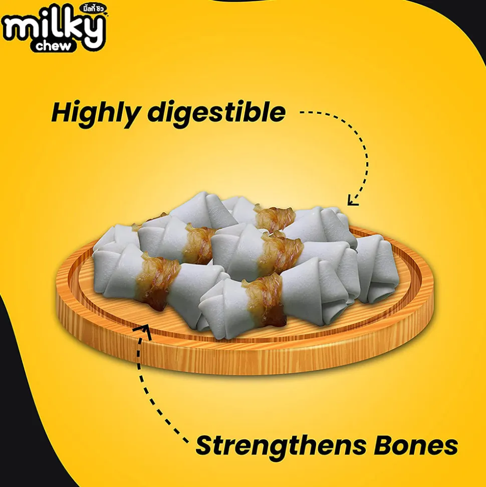 Dogaholic Milky Chew Cheese & Chicken Bone - 10 Pcs - 150 g
