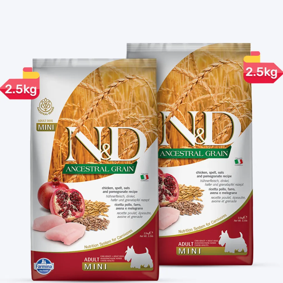 Farmina N&D Ancestral Grain Mini Breed Dry Adult Dog Food - Chicken & Pomegranate