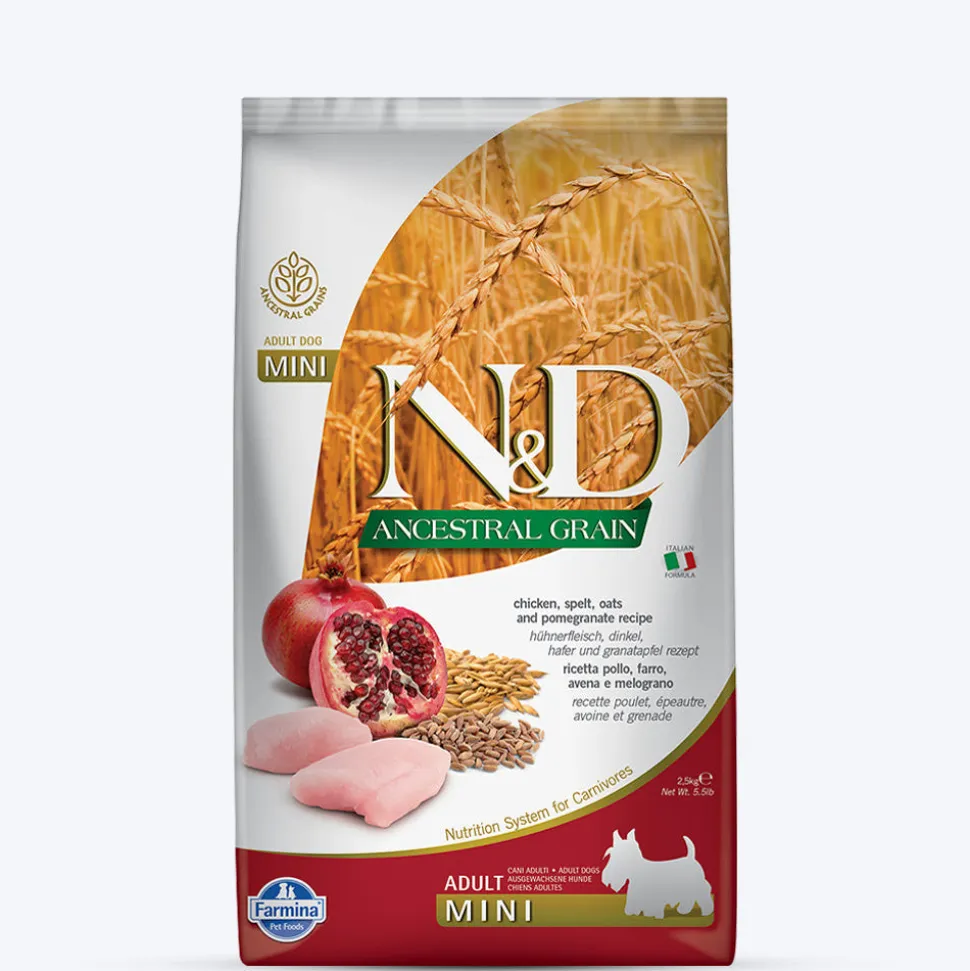 Farmina N&D Ancestral Grain Mini Breed Dry Adult Dog Food - Chicken & Pomegranate