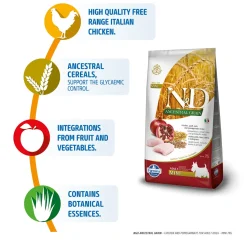 Farmina N&D Ancestral Grain Mini Breed Dry Adult Dog Food - Chicken & Pomegranate
