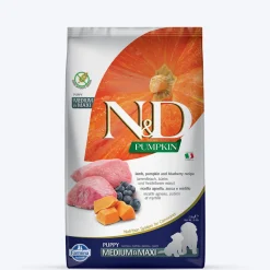 Farmina N&D Grain Free Pumpkin Lamb & Blueberry Medium & Maxi Breed Dry Puppy Food