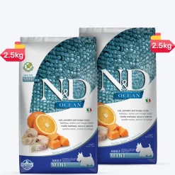 Farmina N&D Grain Free Pumpkin Codfish & Orange Mini Breed Dry Adult Dog Food