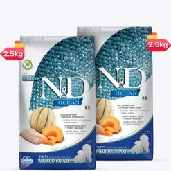 Farmina N&D Ocean COD Pumpkin & Cantaloupe Melon Grain Free Medium & Maxi Breed Dry Puppy Food