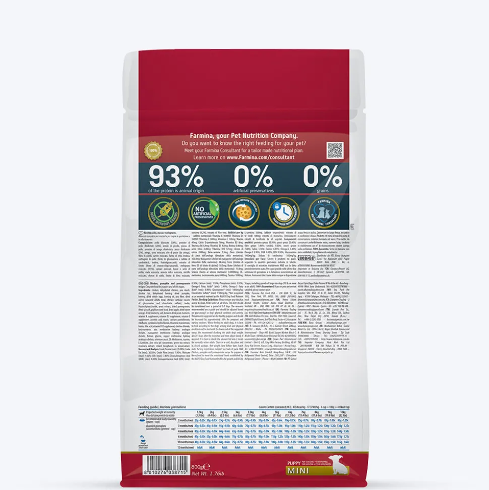 Farmina N&D Pumpkin Chicken & Pomegranate Grain Free Mini Breed Dry Puppy Food