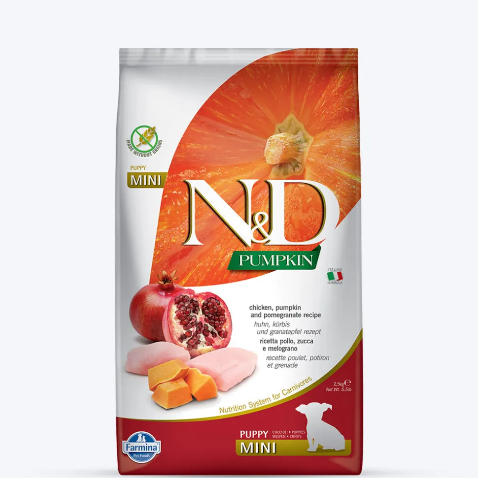 Farmina N&D Pumpkin Chicken & Pomegranate Grain Free Mini Breed Dry Puppy Food