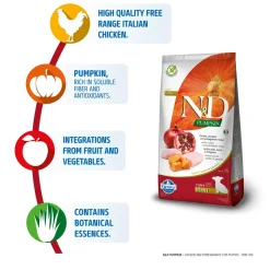 Farmina N&D Pumpkin Chicken & Pomegranate Grain Free Mini Breed Dry Puppy Food
