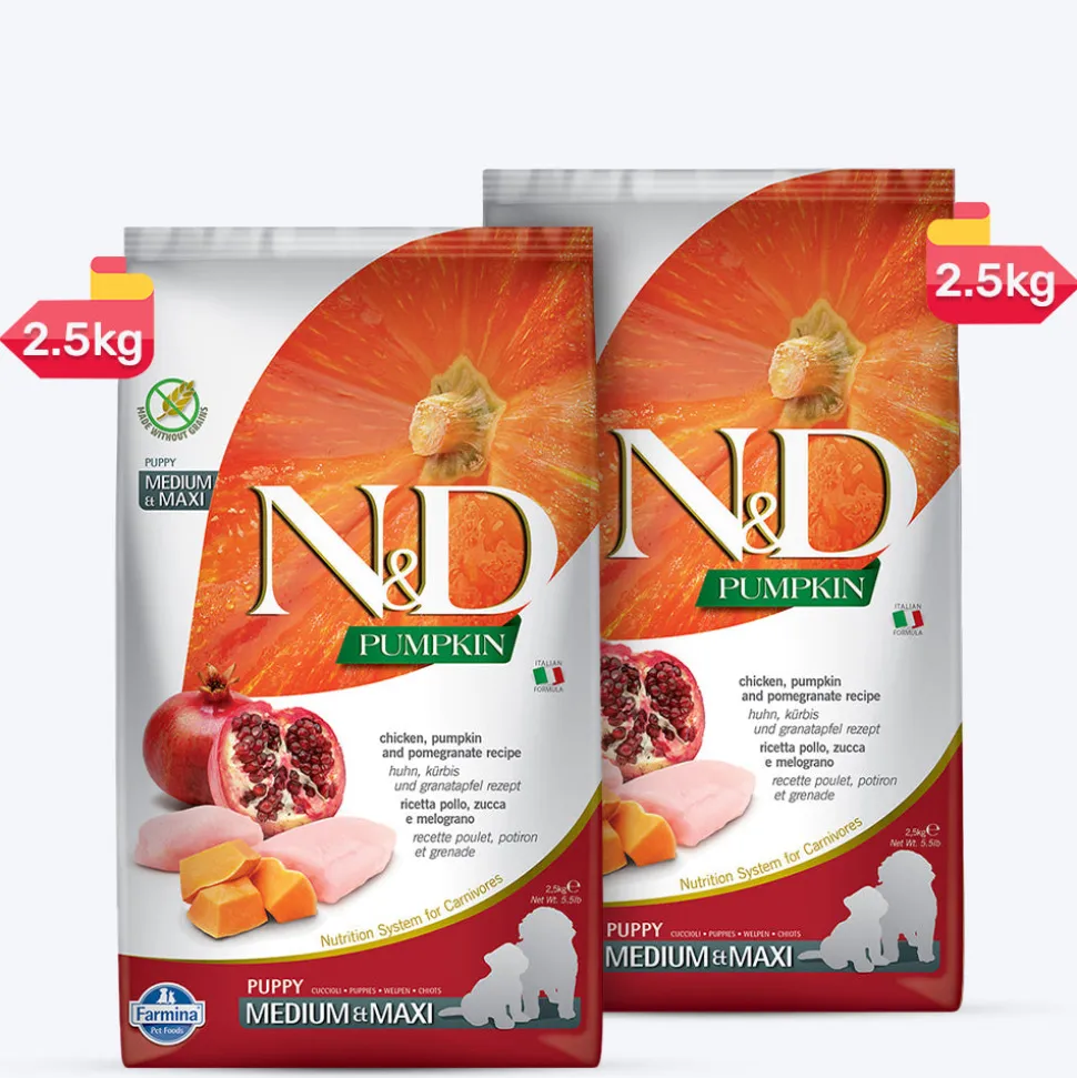 Farmina N&D Pumpkin Chicken & Pomegranate Grain Free Medium & Maxi Breed Dry Puppy Food